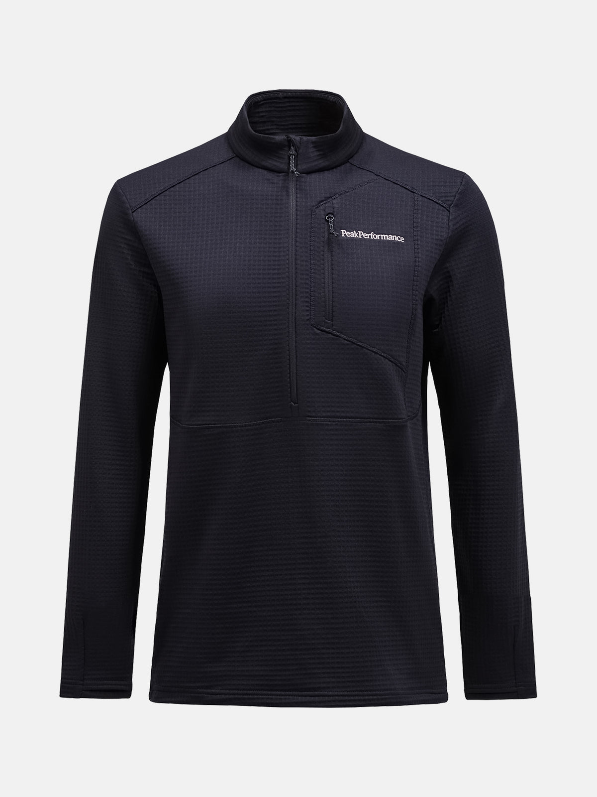 Men's Peak Performance Trail Polartec Half Zip in Black — view 2