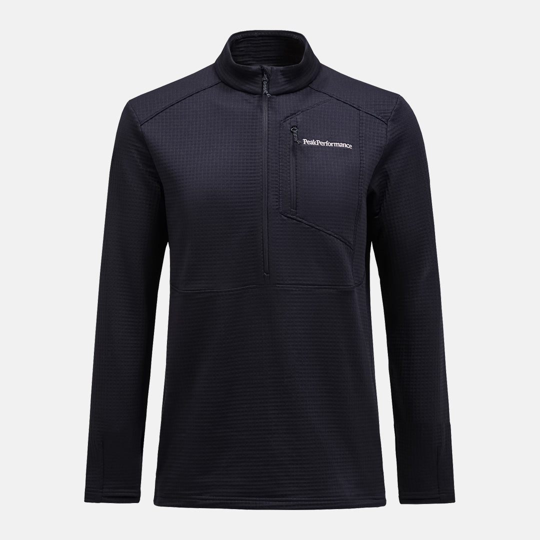 Men's Peak Performance Trail Polartec Half Zip in Black — view 6
