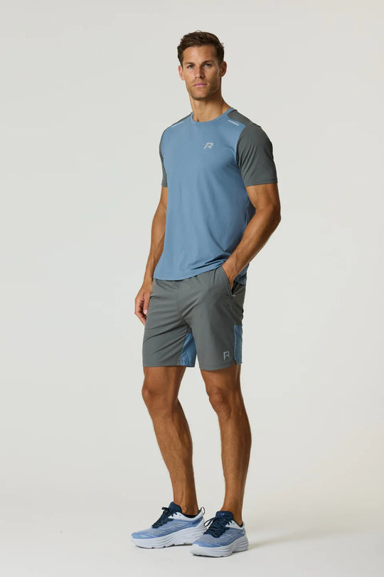 Men's Reprimo Airforce Blue Gunmetal Flight T-Shirt & Short Set