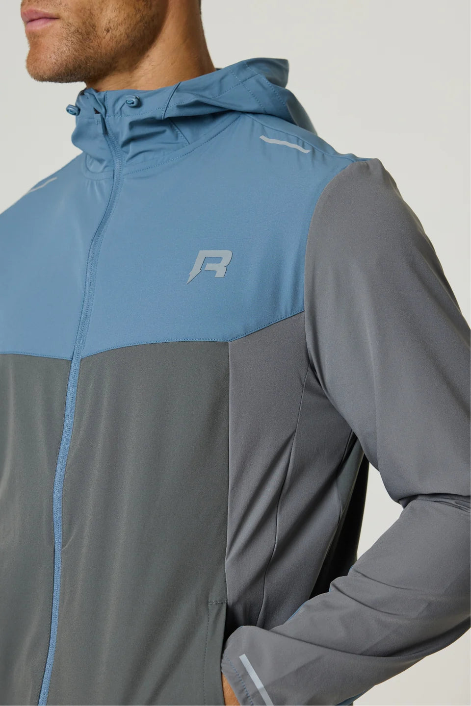Men's Reprimo Airforce Blue Gunmetal Flight Windbreaker Tracksuit Jacket & Tracksuit Pant Set