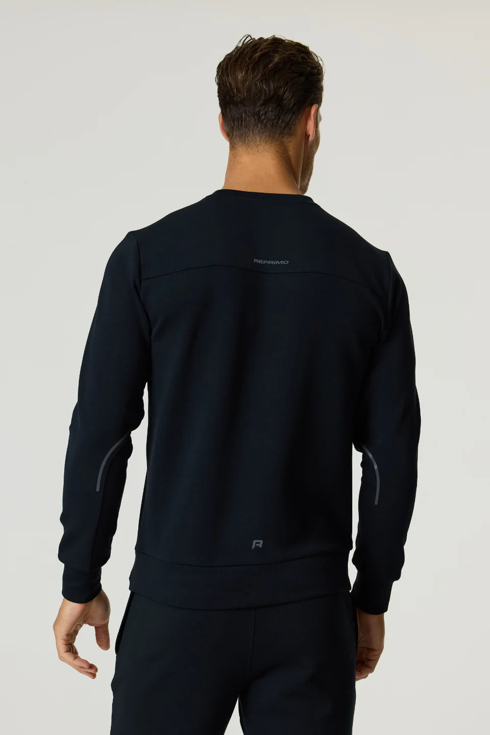 Men's Reprimo Black Motion Crew Neck Jumper — view 3