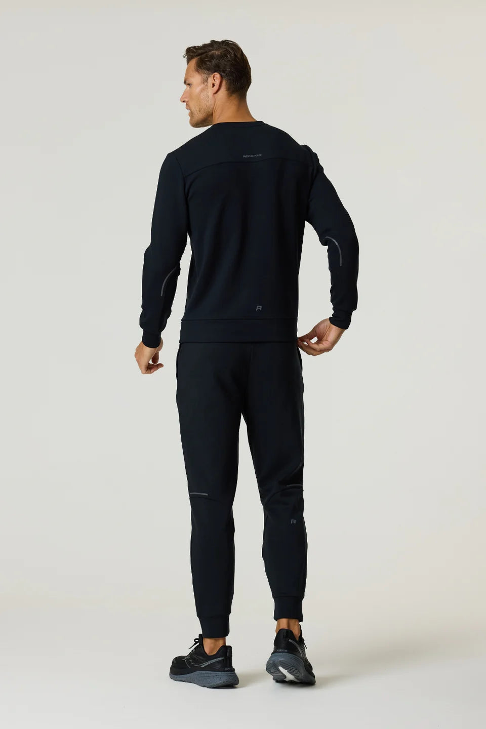 Men's Reprimo Black Motion Crew Neck Jumper — view 4