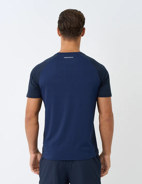 Men's Reprimo Curve T-Shirt in Marine / Graphite Blue