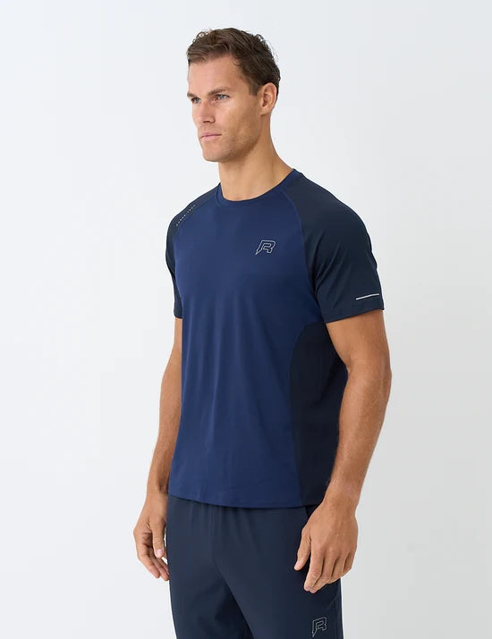 Men's Reprimo Curve T-Shirt in Marine / Graphite Blue