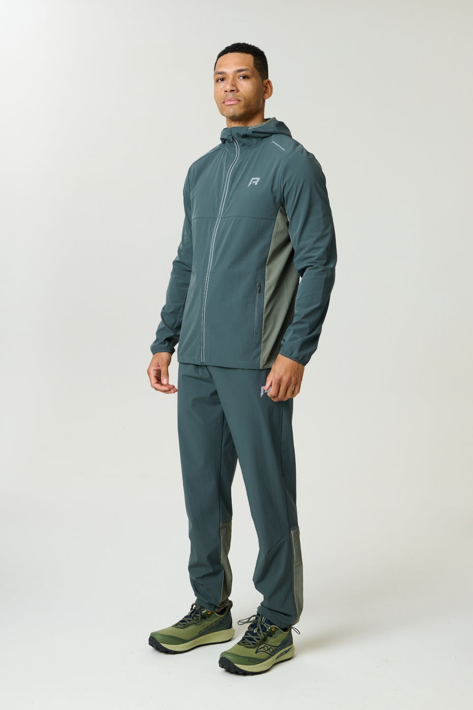 Men's Reprimo Dark Moss Khaki Clima Shell Jacket & Pant Tracksuit Set