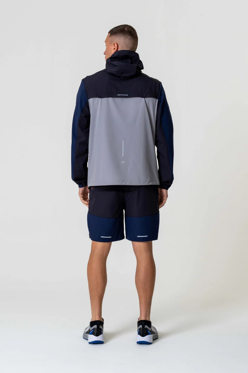 Men's Reprimo Dark Navy Grey Flight Windbreaker Tracksuit Jacket – ODs ...