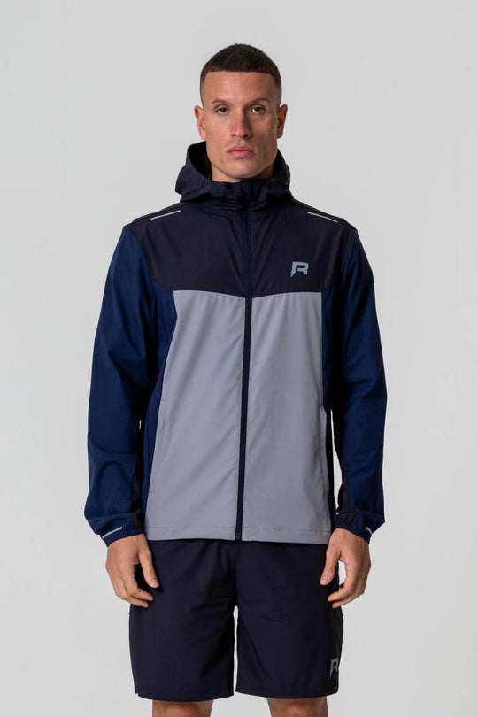 Men's Reprimo Dark Navy Grey Flight Windbreaker Tracksuit Jacket