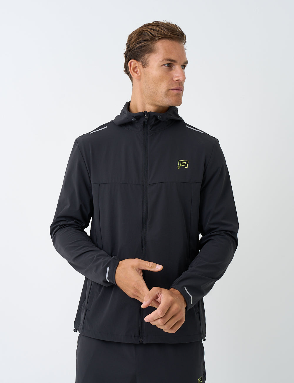 Men's Reprimo Flight Windbreaker in Black Neon