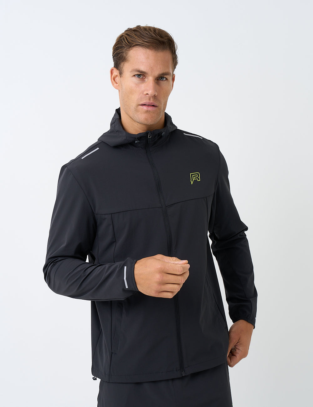 Men's Reprimo Flight Windbreaker in Black Neon