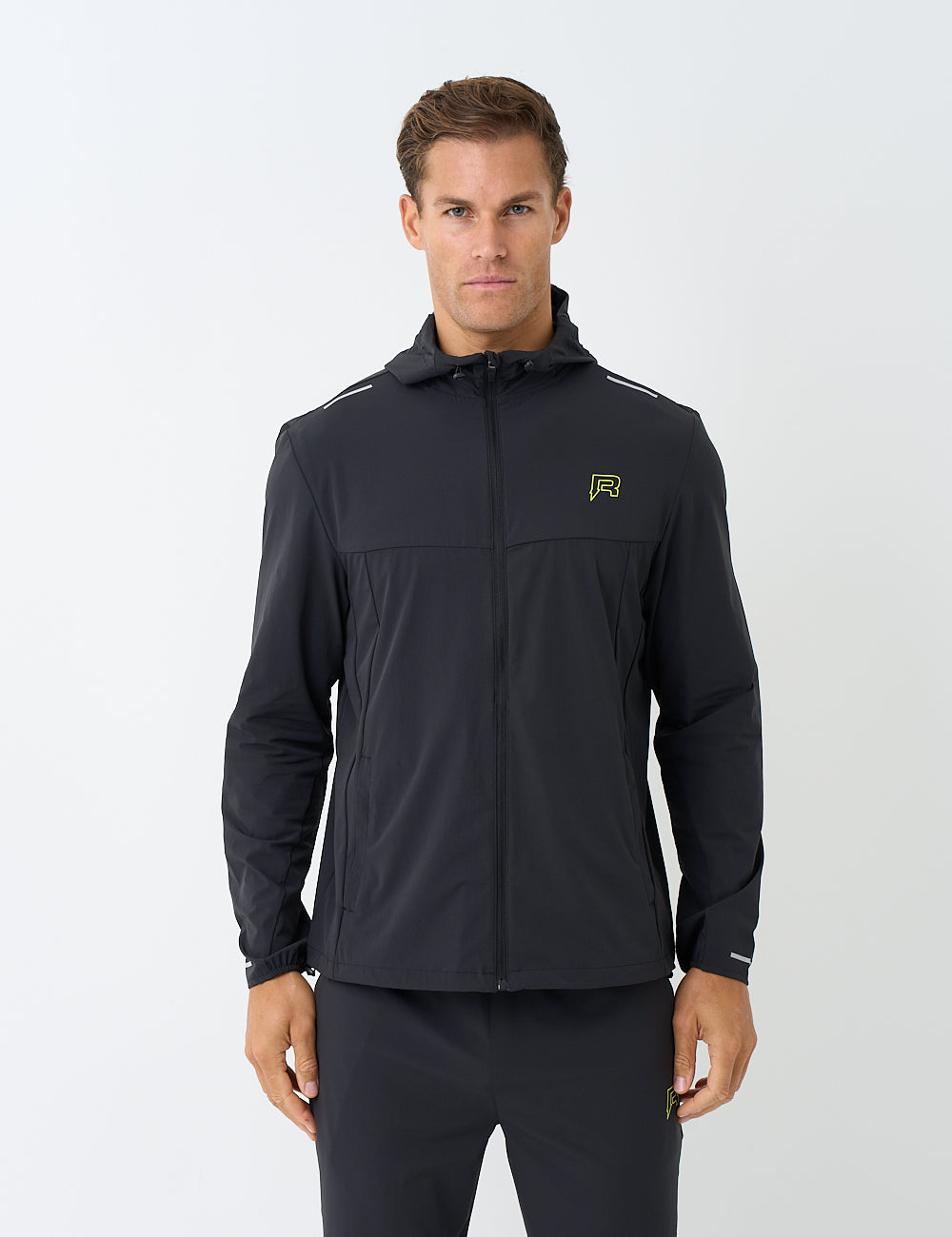 Men's Reprimo Flight Windbreaker in Black Neon