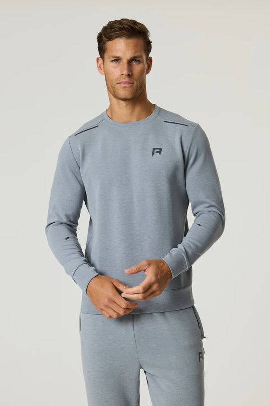 Men's Reprimo Grey Motion Crew Neck Jumper