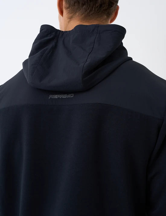 Men's Reprimo Hybrid Motion Hoodie & Jogger Tracksuit Set Black