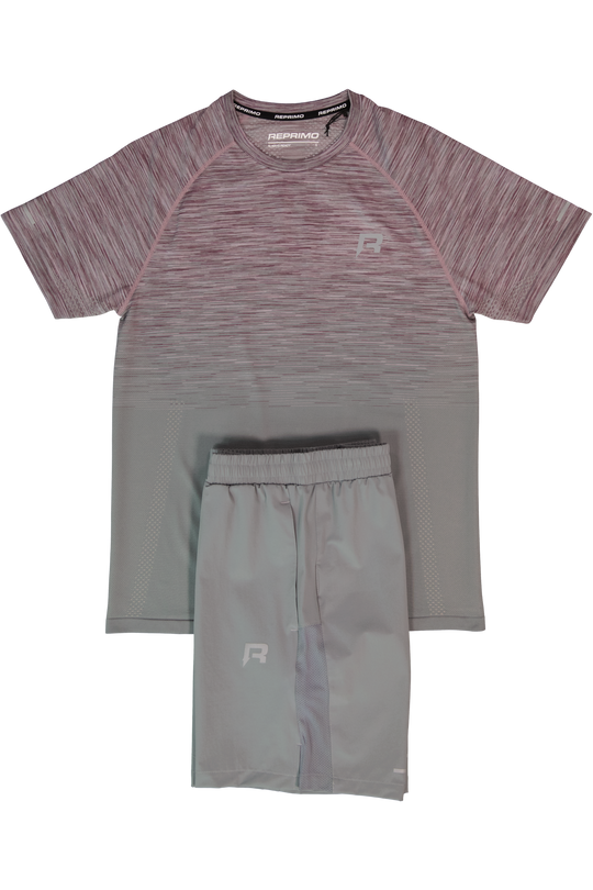 Men's Reprimo Lavendar Marble Axis T-Shirt & Marble Track Short Set