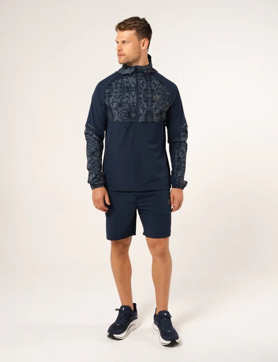 Men's Reprimo Navy Shibori Windbreaker — view 3