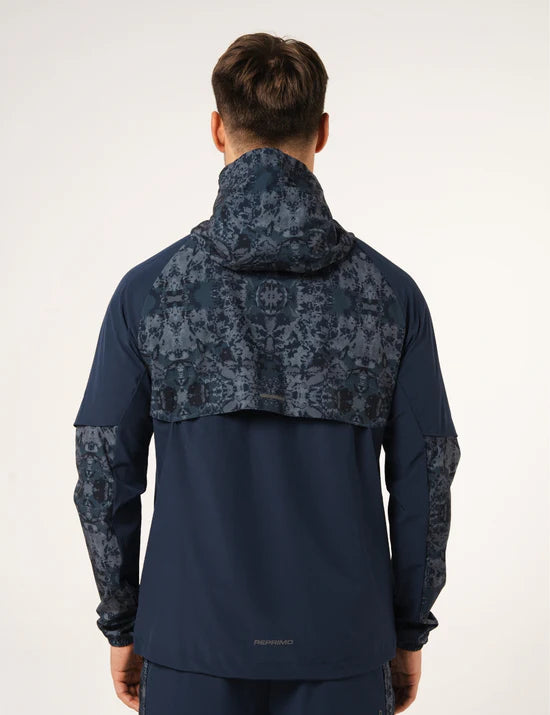 Men's Reprimo Navy Shibori Windbreaker — view 2
