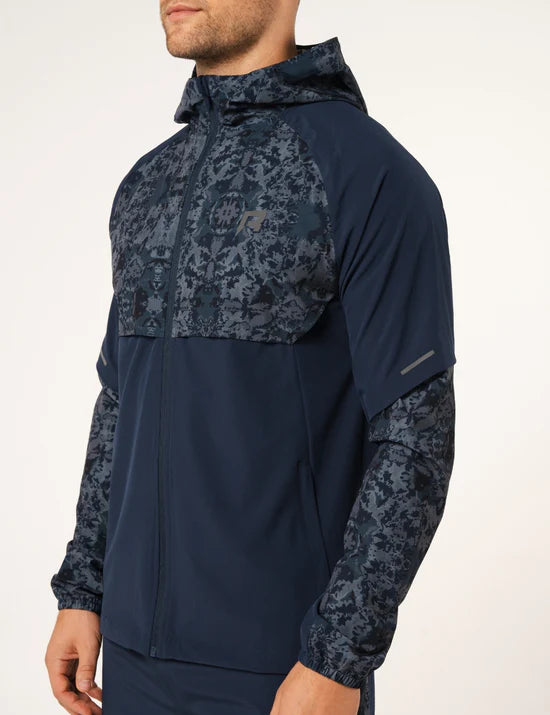 Men's Reprimo Navy Shibori Windbreaker — view 4