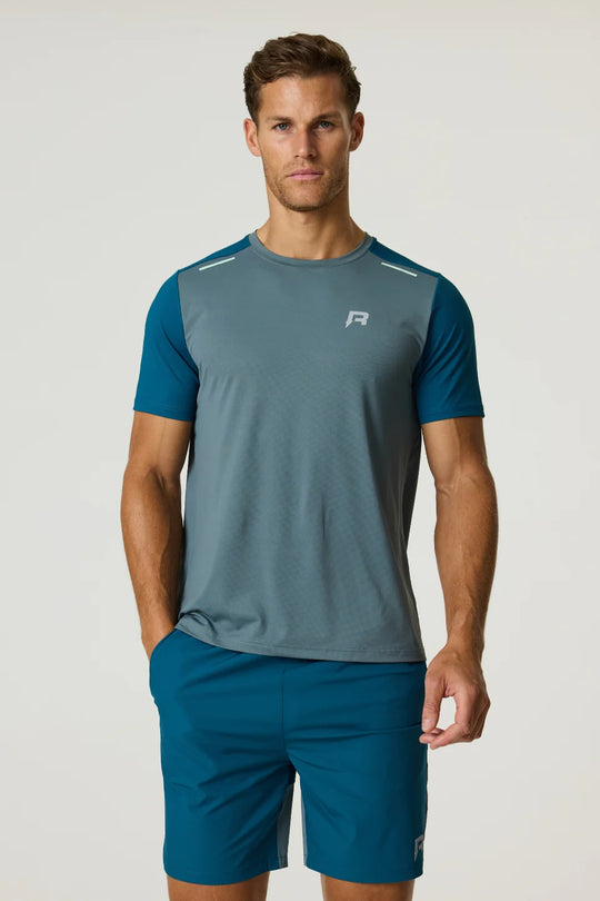 Men's Reprimo Tidal Teal Blue Steel Flight T-Shirt