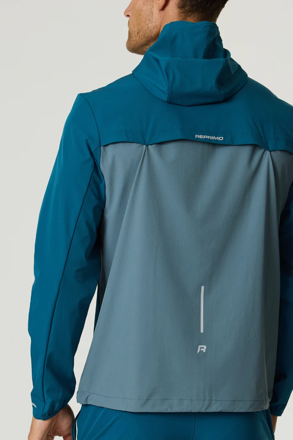 Men's Reprimo Tidal Teal Blue Steel Flight Windbreaker Tracksuit Jacket — view 3
