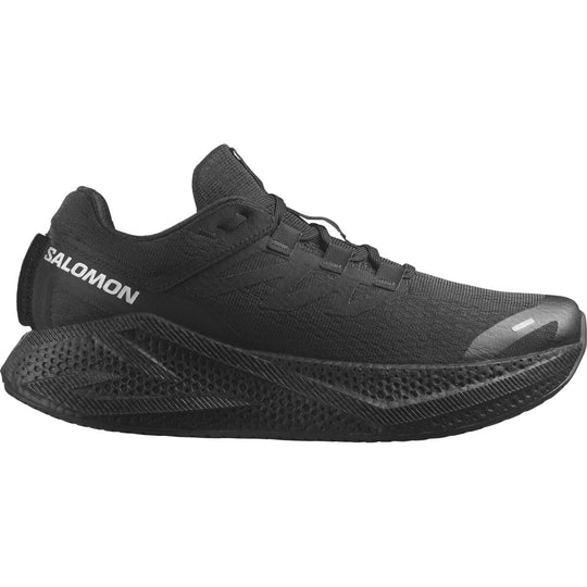 Men's Salomon Aero Glide 3 Black Black Silver Trainers