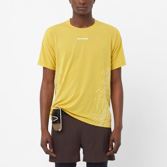 Men's Salomon Cress Green Whisper White Sense Aero SS GFX T Shirt