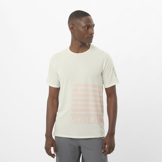 Men's Salomon Icicle Neon Flame Sense Aero SS GFX T Shirt & Salomon Castlerock Sense Aero 7'' Shorts Set