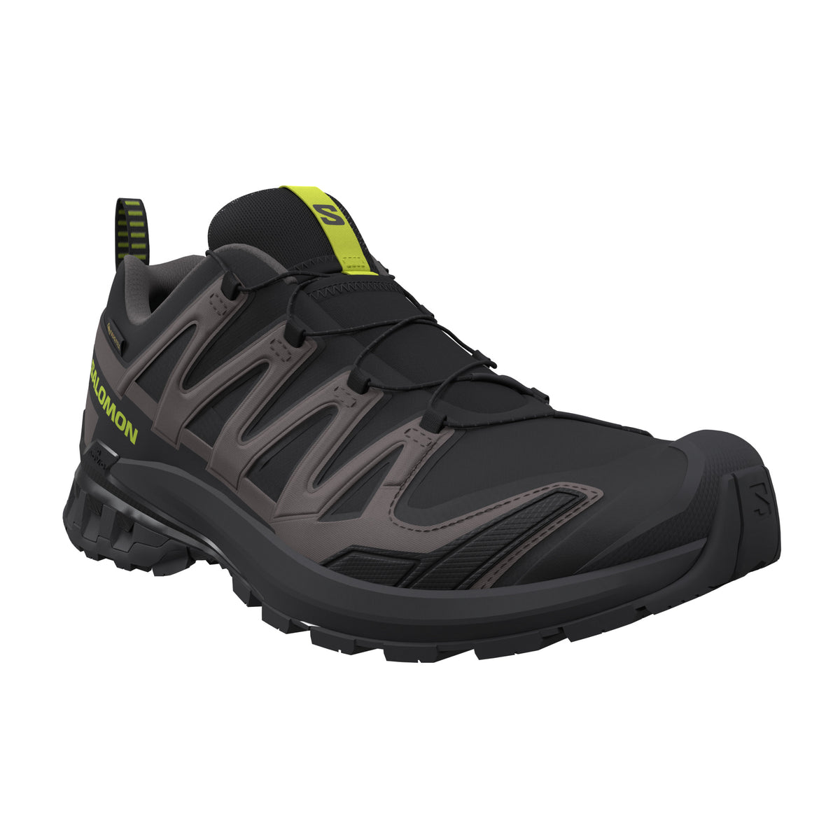Men's Salomon XA Pro 3D V9 GTX Black Dark Gull Trainers — view 2