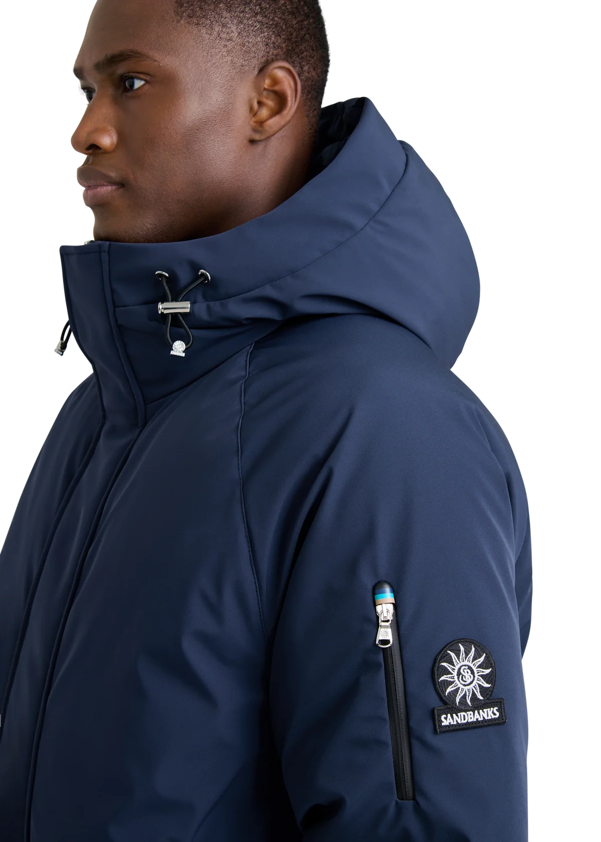 Men's Sandbanks Aspen Raglan Sleeve Puffer in Navy