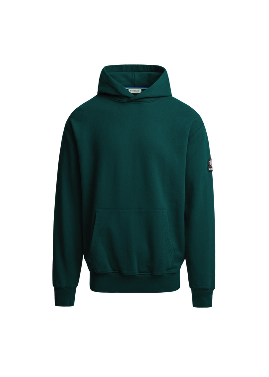 Men's Sandbanks Badge Logo Emerald Green Hoodie