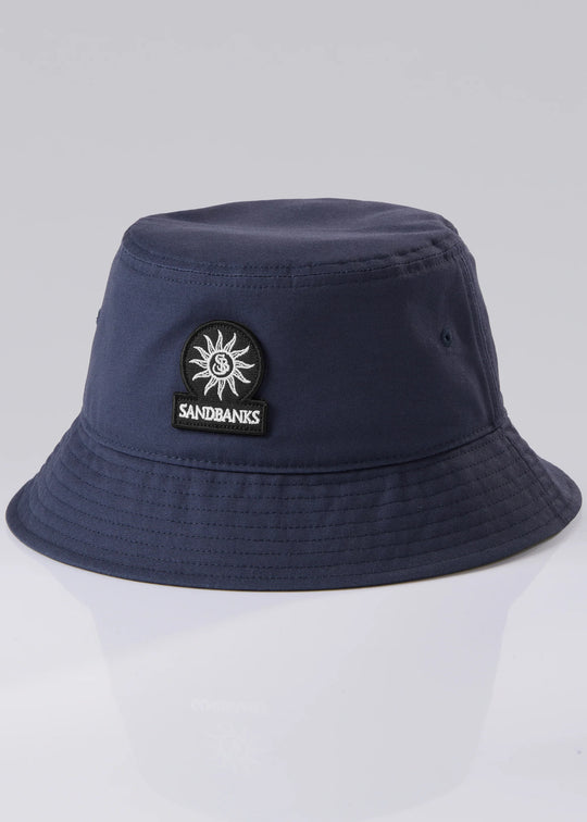 Men's Sandbanks Badge Logo Navy Bucket Hat