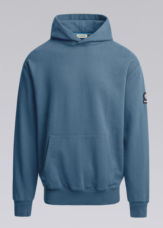 Men's Sandbanks Badge Logo Teal Hoodie