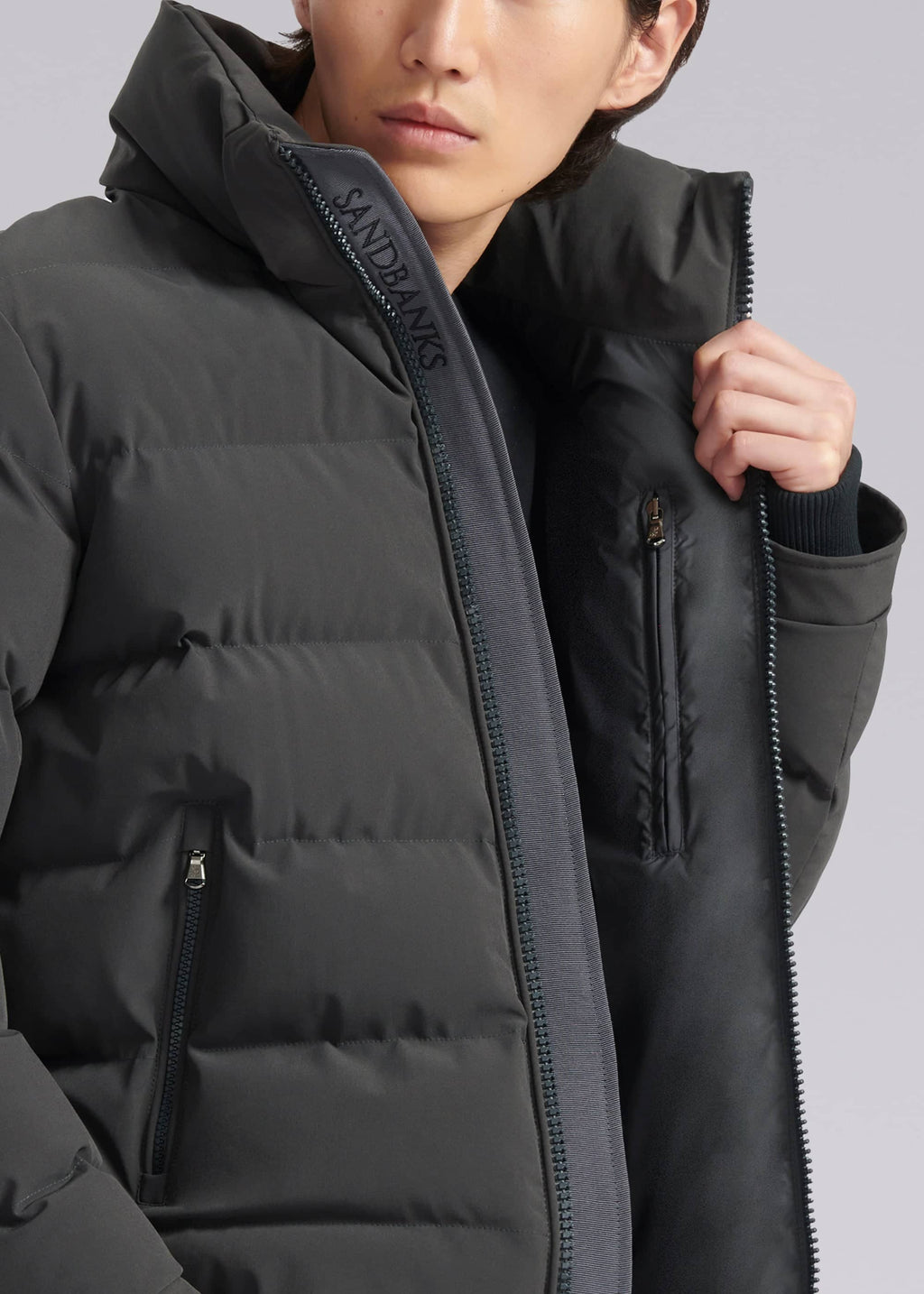 Men's Sandbanks Charcoal Core Puffer Jacket - image 5