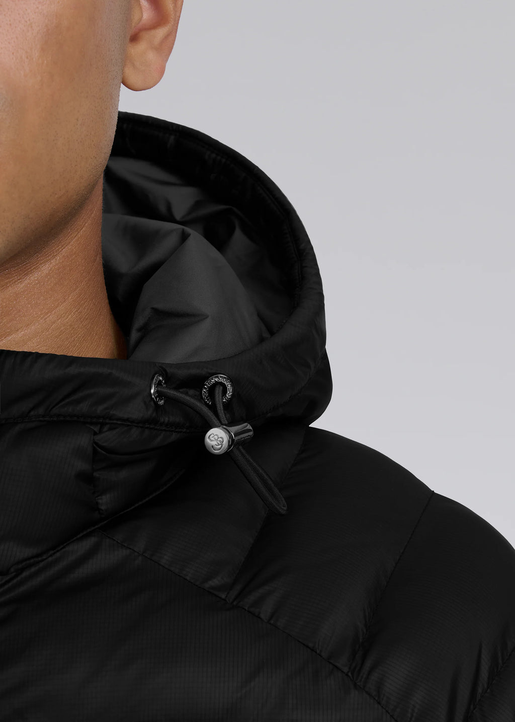 Men's Sandbanks Black Ragland Hooded Ripstop Micro Puffer Jacket - image 9