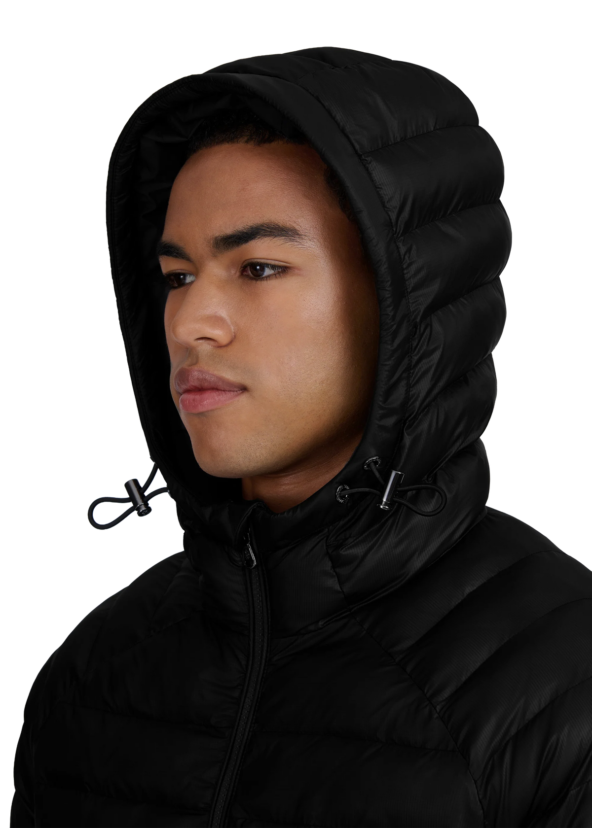 Men's Sandbanks Black Ragland Hooded Ripstop Micro Puffer Jacket - image 6