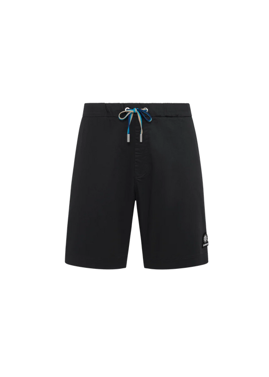 Men's Sandbanks Black Relaxed Cotton Drawstring Short