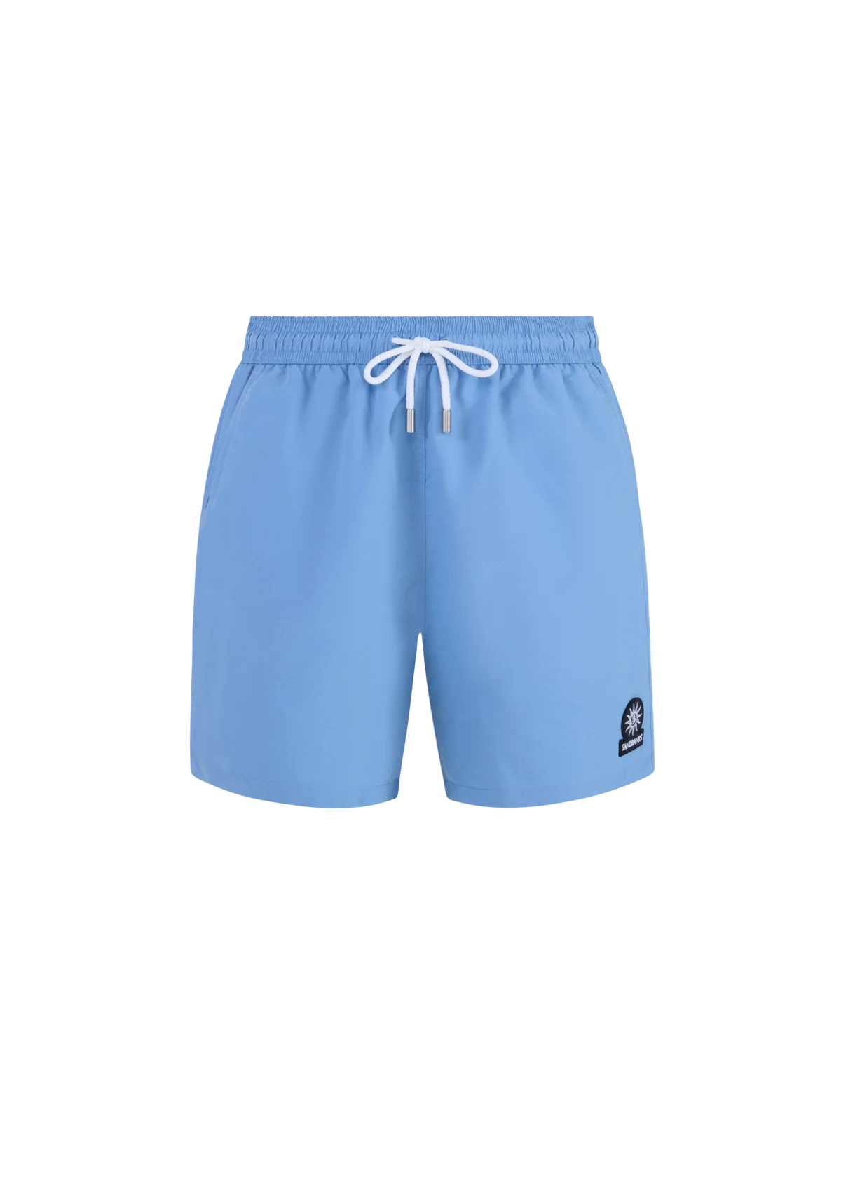 Men's Sandbanks Dusty Blue Badge Logo Recycled Swim Short — view 2