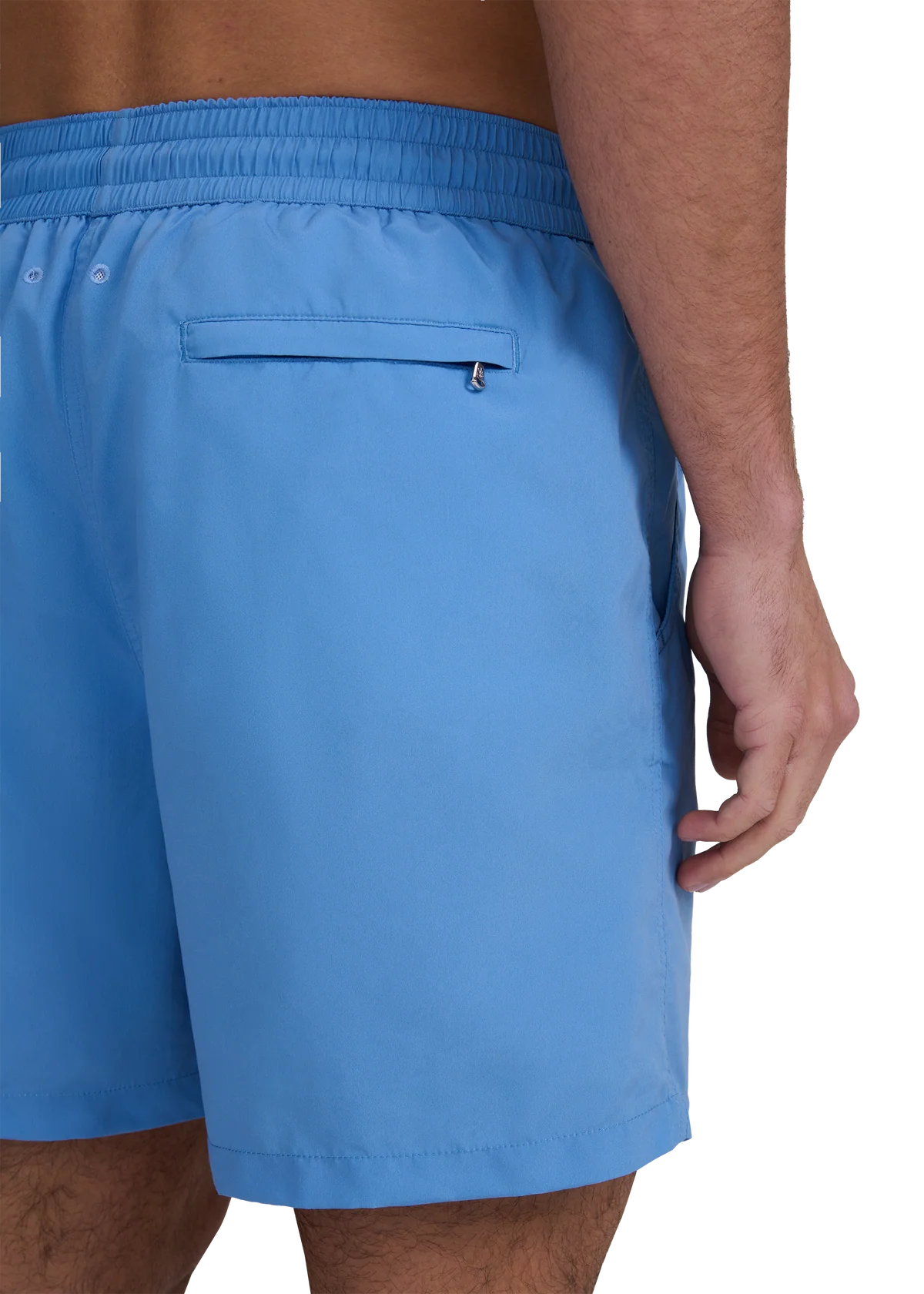 Men's Sandbanks Dusty Blue Badge Logo Recycled Swim Short — view 4