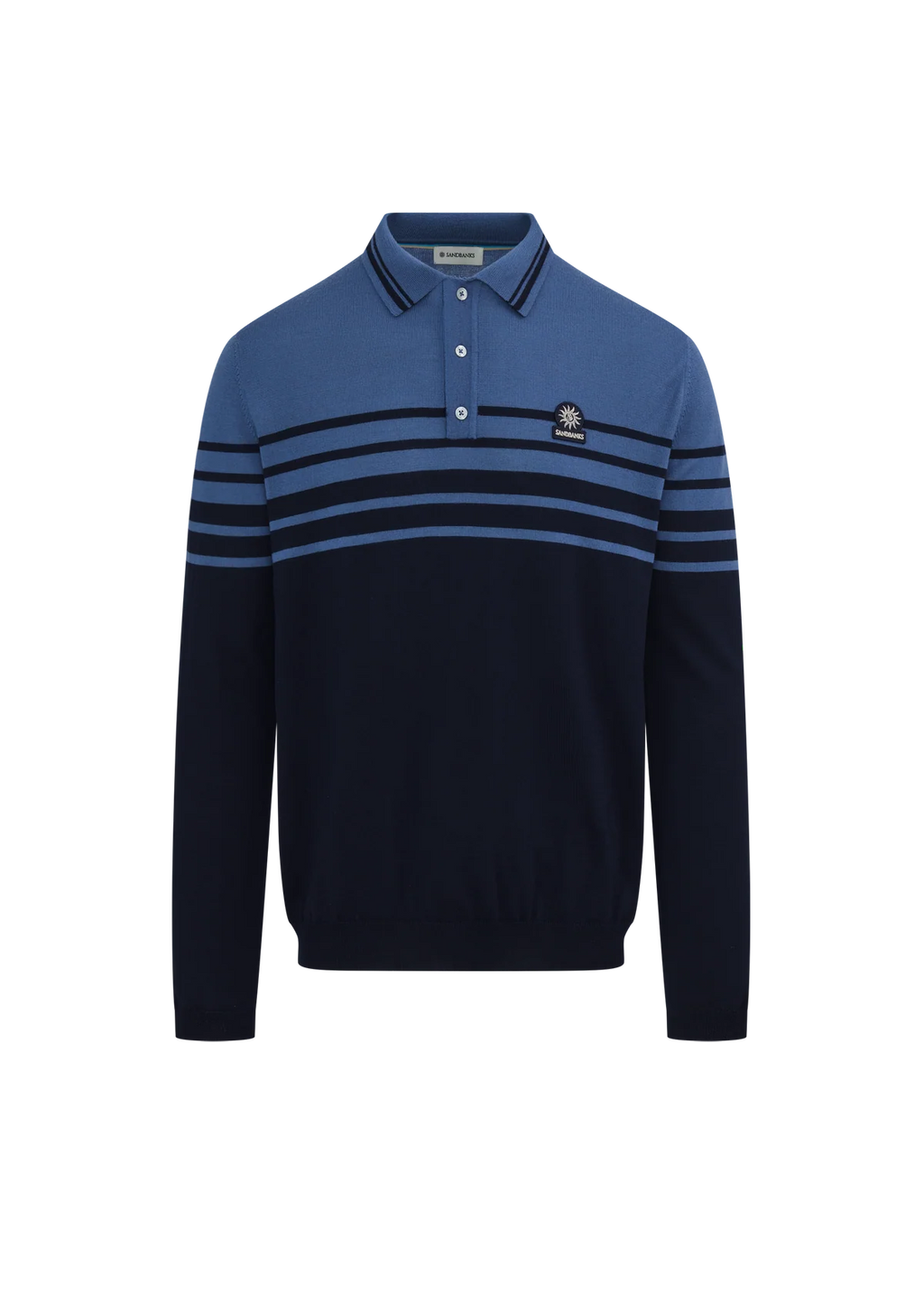 Men's Sandbanks Fine Gauge Polo in Navy