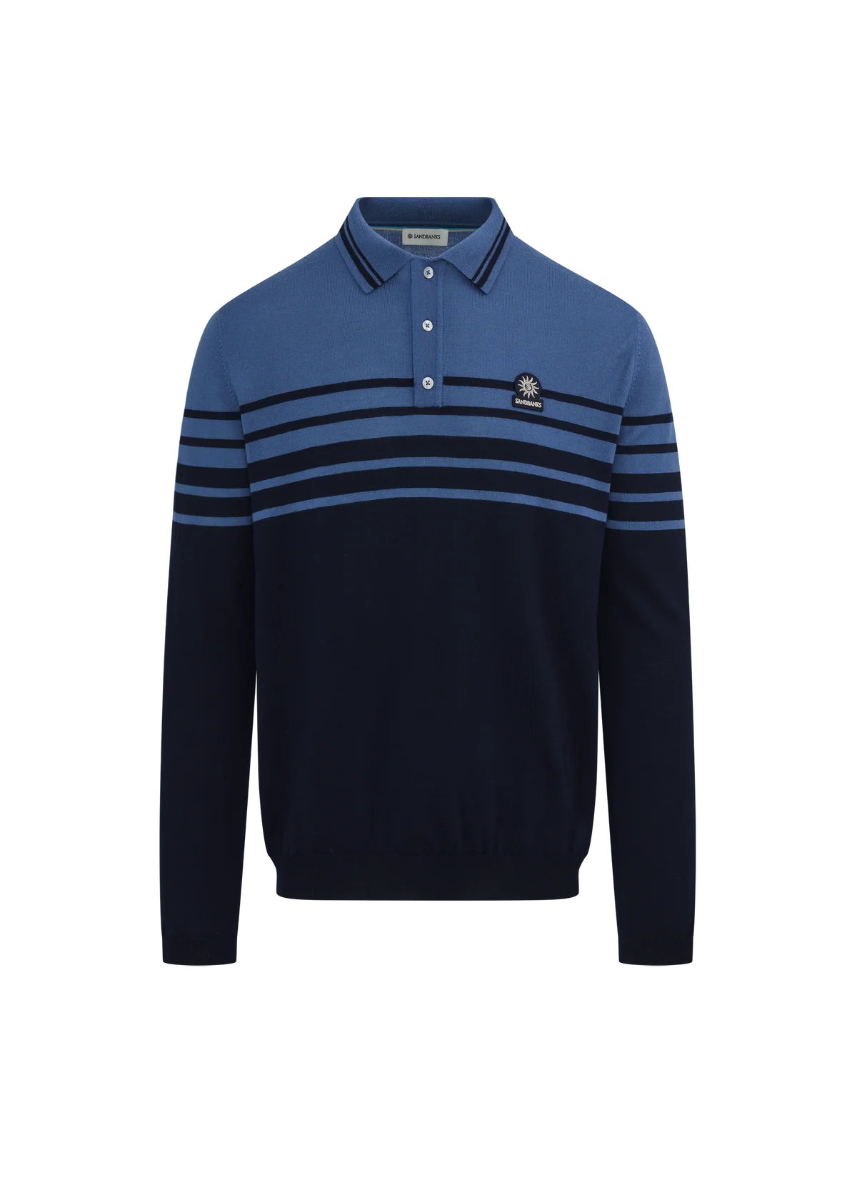 Men's Sandbanks Fine Gauge Polo in Navy