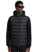 Men's Sandbanks Frontier Micro Puffer Hooded Gilet in Black