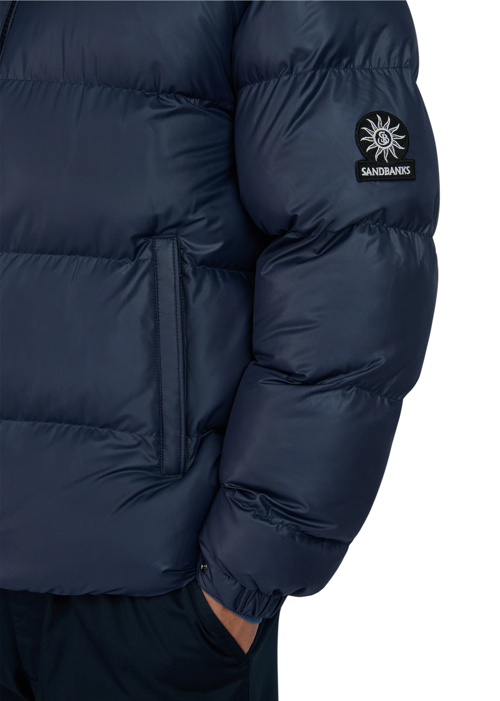 Men's Sandbanks Horizon Puffer in Navy — view 3