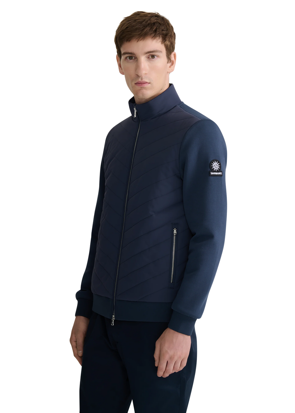 Men's Sandbanks Interlock Chevron Hybrid in Navy — view 2