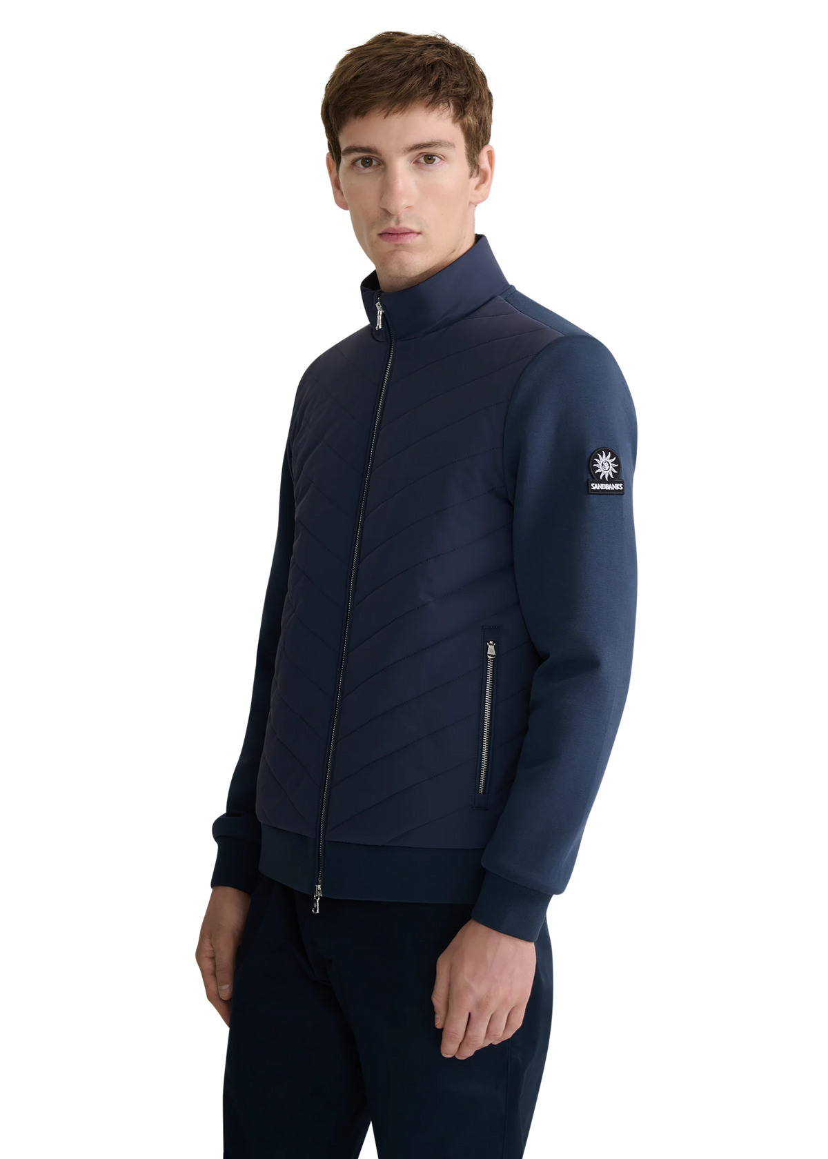 Men's Sandbanks Interlock Chevron Hybrid in Navy — view 2