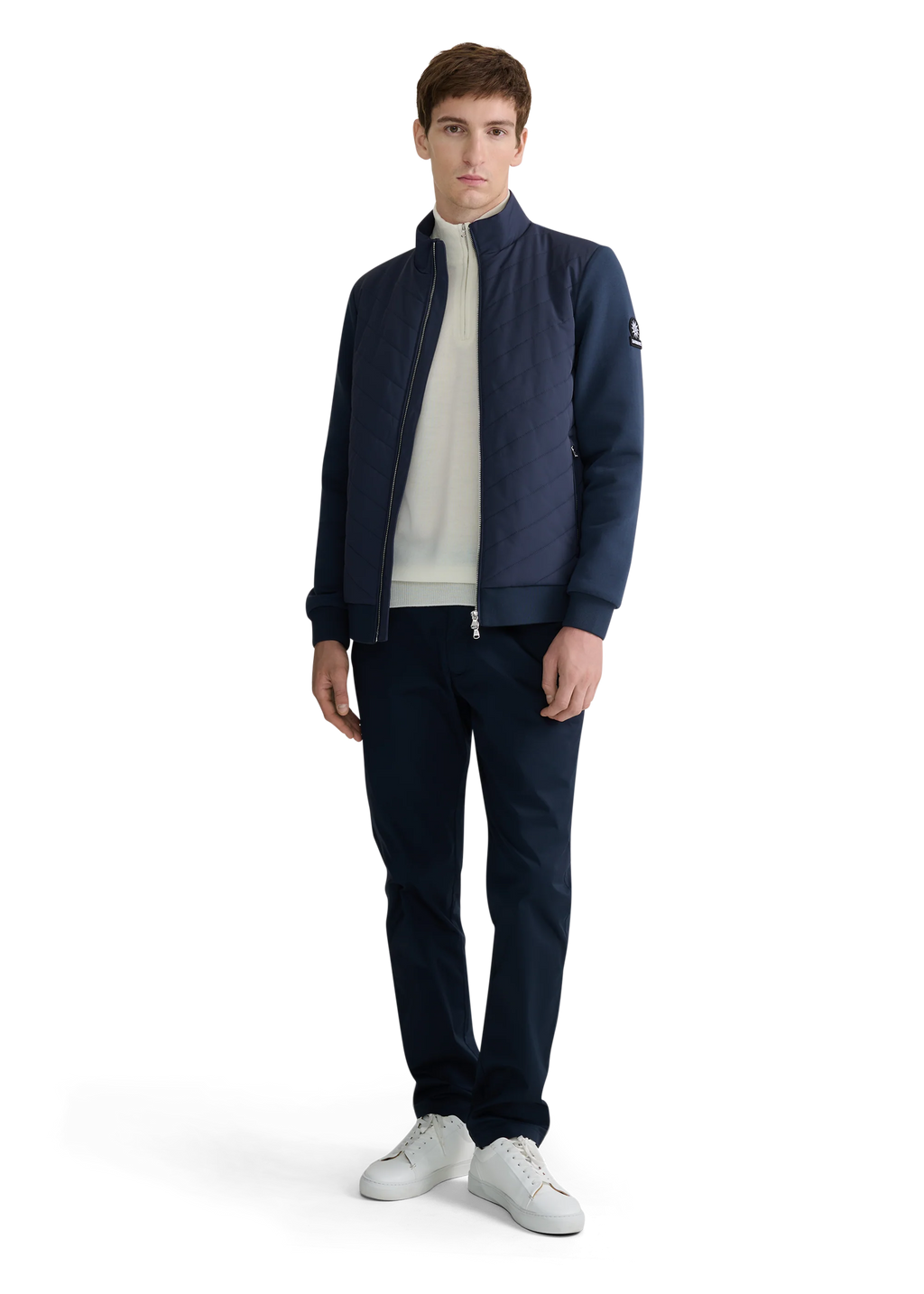Men's Sandbanks Interlock Chevron Hybrid in Navy — view 3