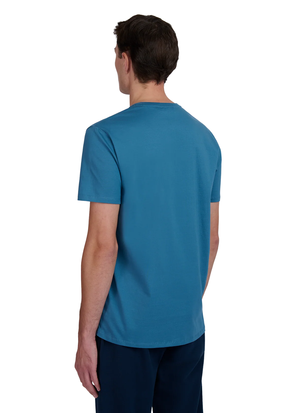 Men's Sandbanks Mercerised Badge Logo T-Shirt in Teal — view 4