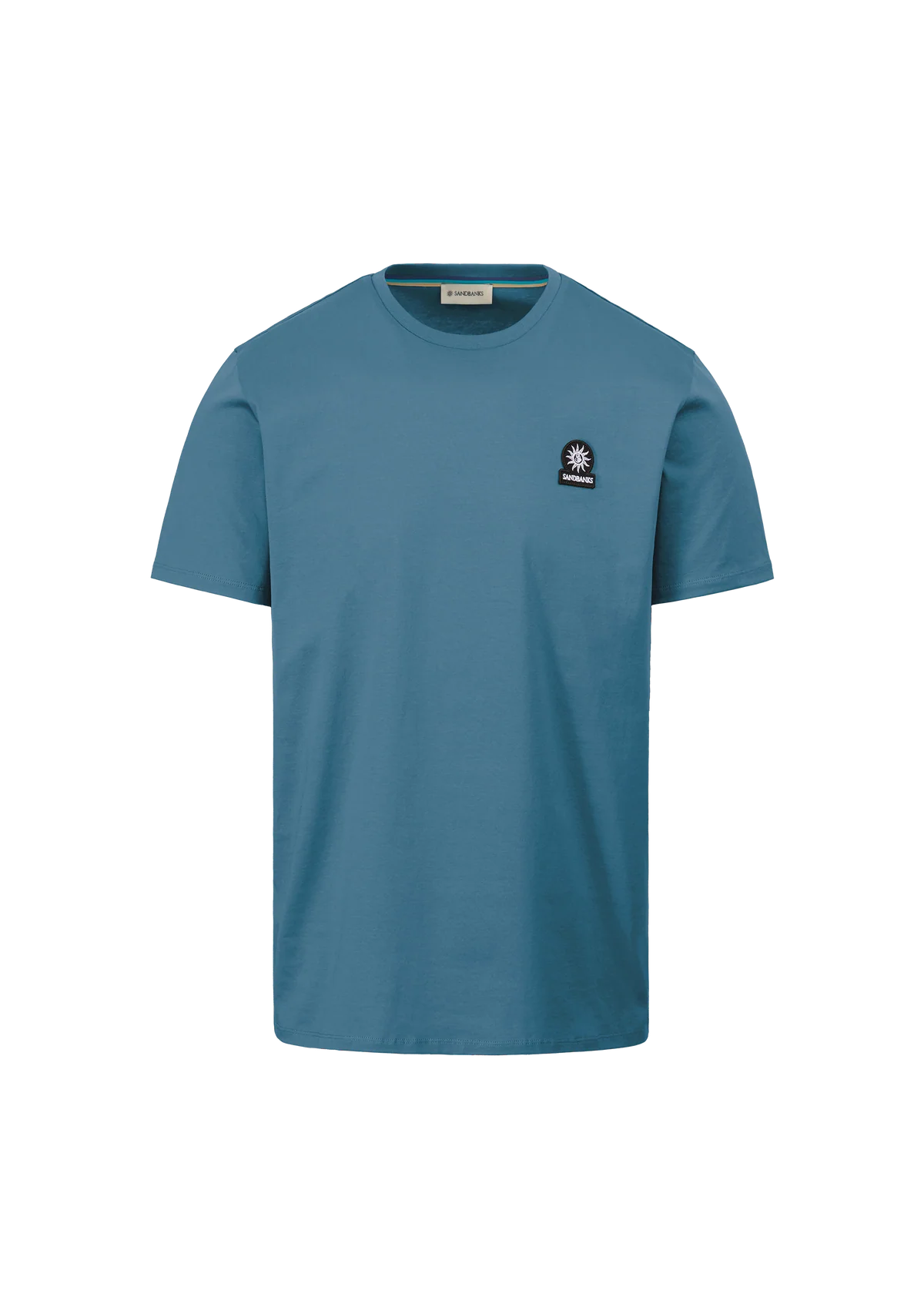Men's Sandbanks Mercerised Badge Logo T-Shirt in Teal