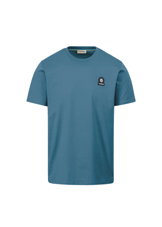 Men's Sandbanks Mercerised Badge Logo T-Shirt in Teal