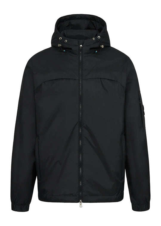 Men's Sandbanks Meridian Nylon Black Windbreaker