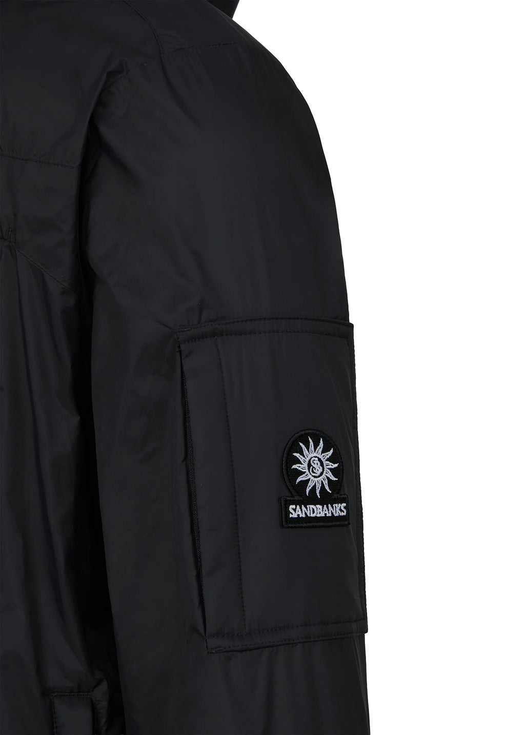 Men's Sandbanks Meridian Nylon Black Windbreaker - image 4