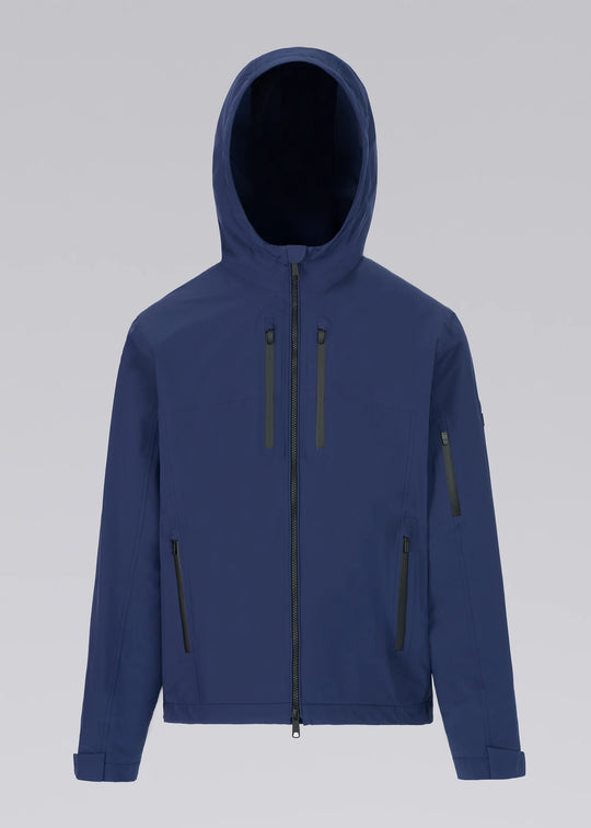 Men's Sandbanks Navy Hooded Waterproof Jacket