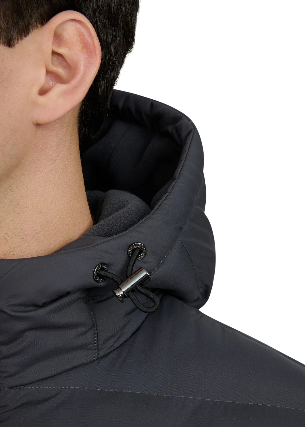 Men's Sandbanks Outlander Hybrid Puffer Jacket in Anthracite — view 3